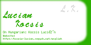 lucian kocsis business card